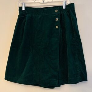Vintage David Hollis Women’s  Green Academia 90s Preppy Corduroy Skort, size 16